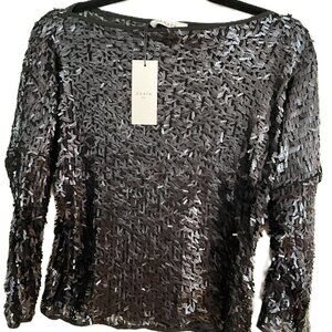 Axara Paris Sequin Mesh Top Size M